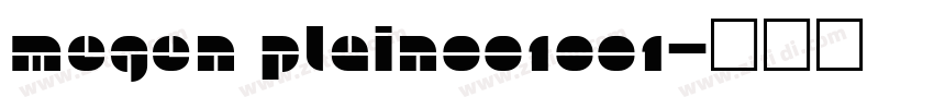Megen Plain001001字体转换